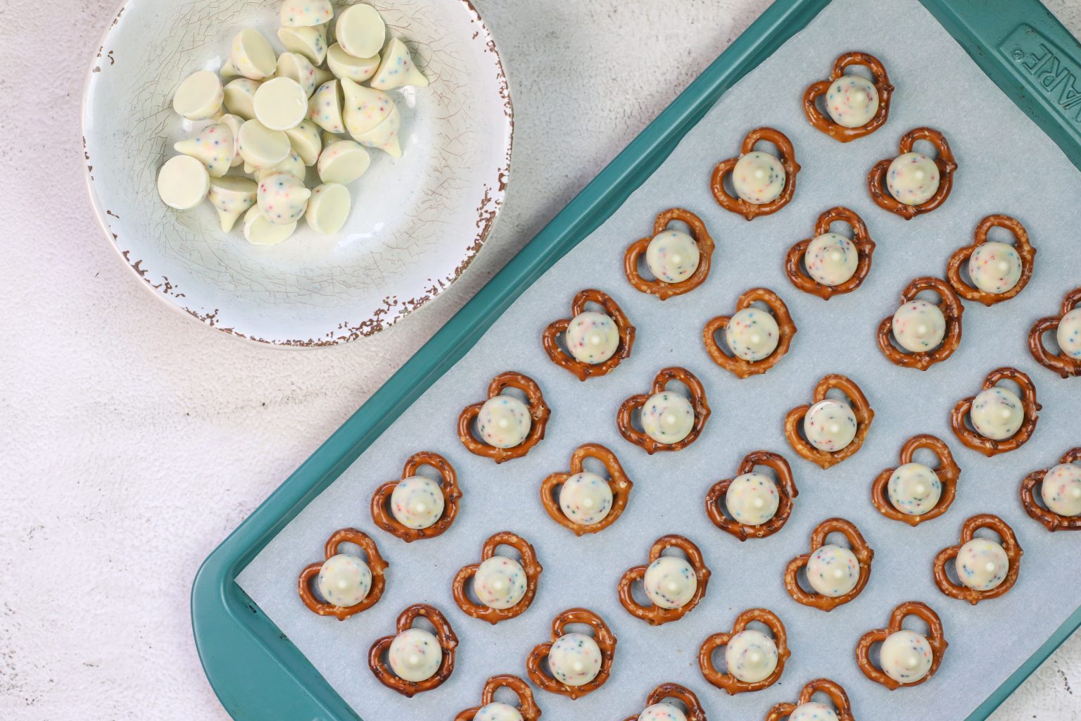 Hershey Kiss Pretzels with M&Ms Pretzel Kisses Our WabiSabi Life