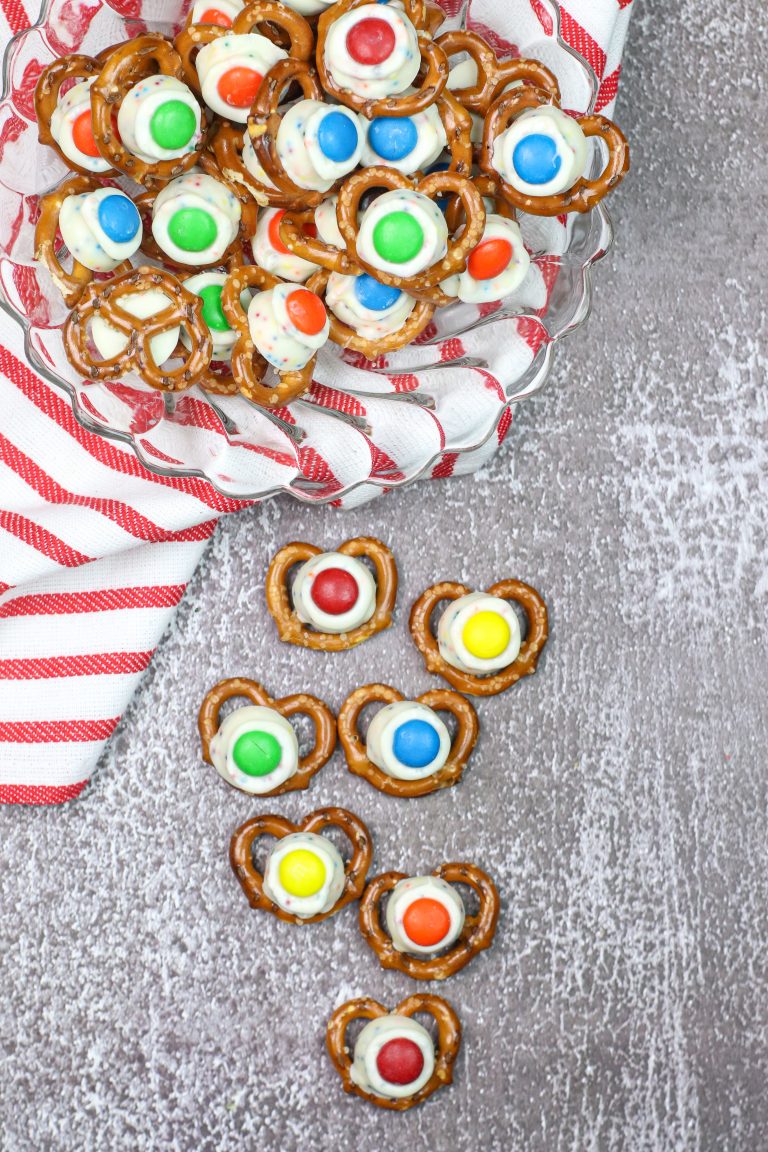 Hershey Kiss Pretzels with M&Ms Pretzel Kisses Our WabiSabi Life