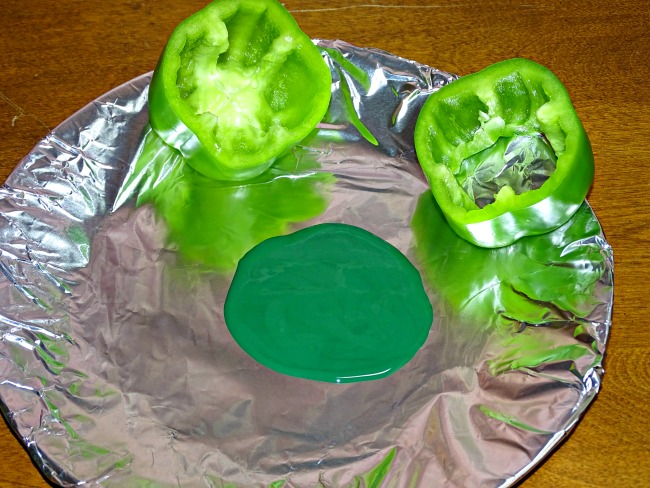 Simple shamrock stamp, St. Patrick's Day craft using a pepper