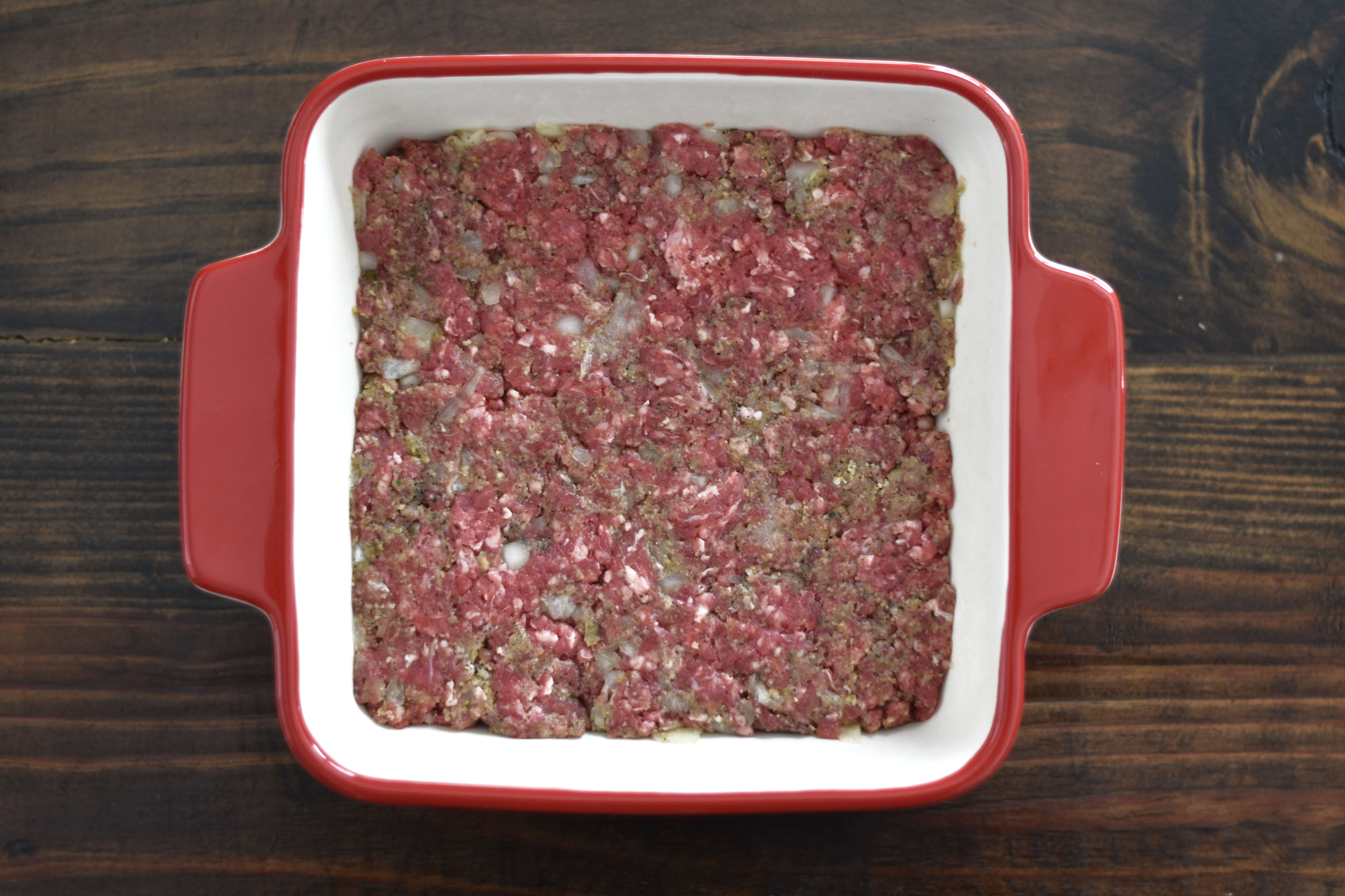 ground beef in casserole dish