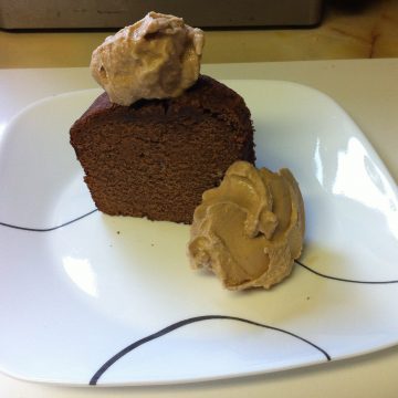 pound cake, ice cream in a bag, iced coffee