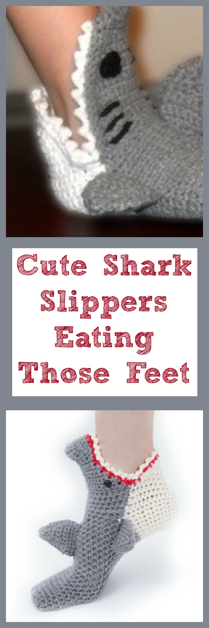 Looking for cute shark slippers eating feet? These cute patterns will help you make your own shark slippers or buy some already made. 