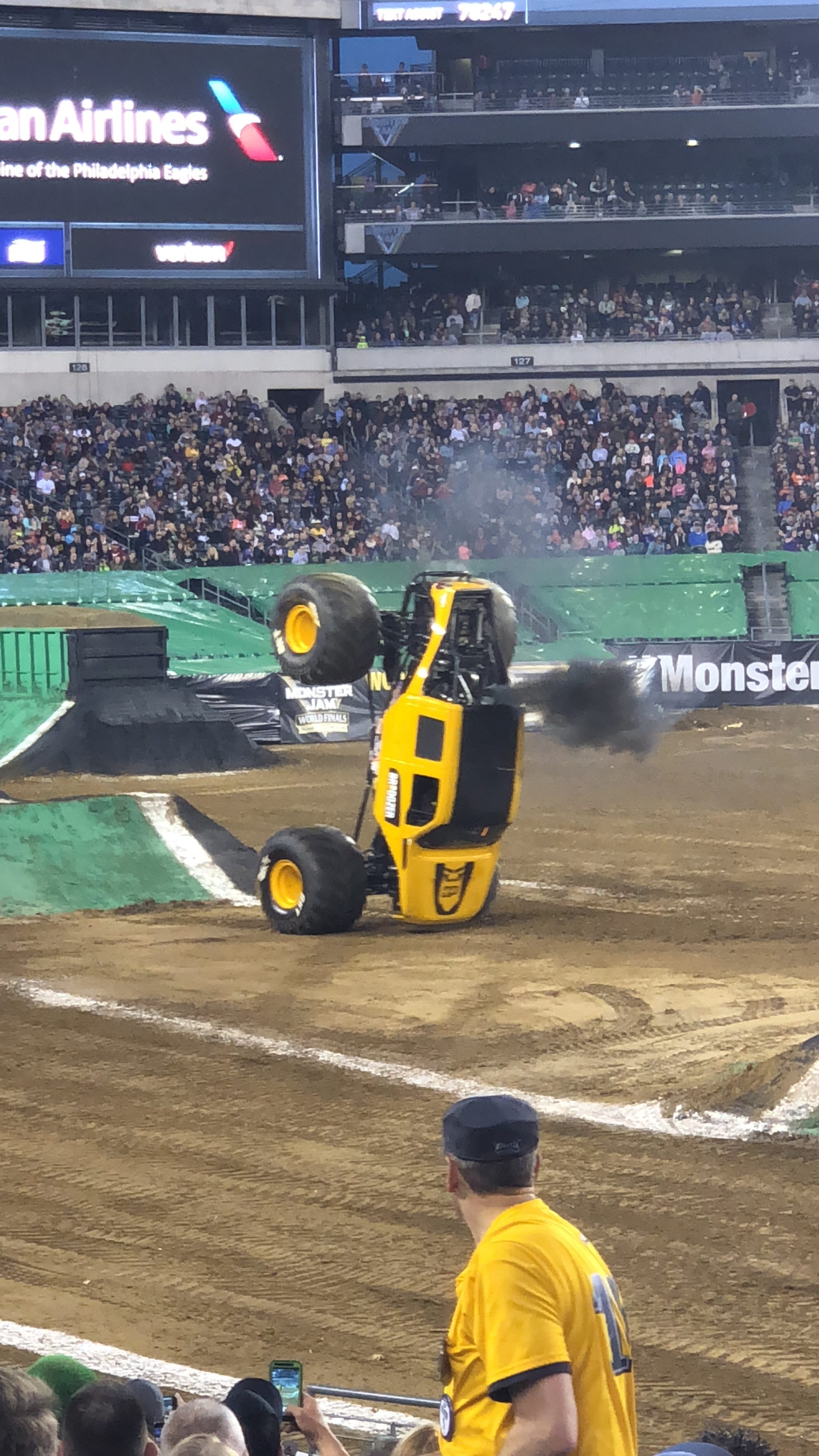 Monster Jam Truck on front wheels