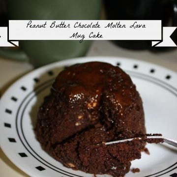 Peanut Butter Chocolate Molten Lava Mug Cake