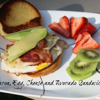 Bacon, Egg, Cheese and Avocado Sandwich