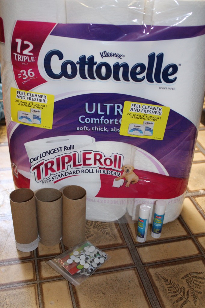 Easy Halloween Craft with toilet paper rolls- Mummies with Cottonelle Triple Roll