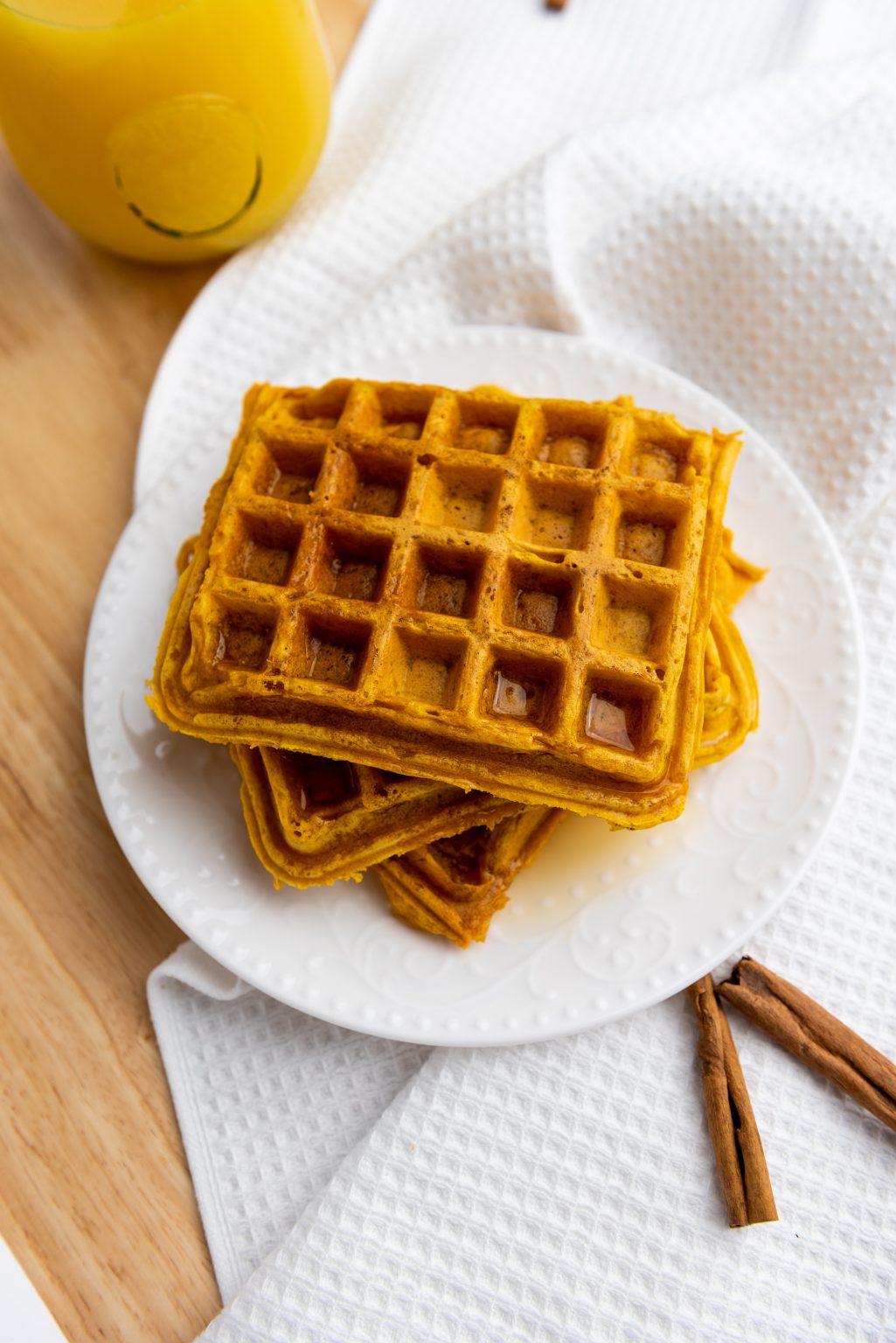 Best Ever Pumpkin Spice Waffle Recipe - Our WabiSabi Life