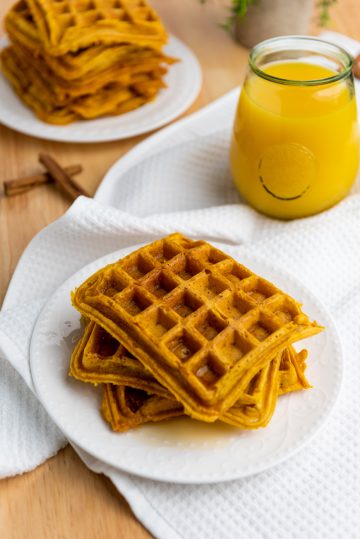 Best Ever Pumpkin Spice Waffle Recipe - Our WabiSabi Life