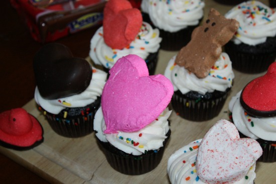 Peeps Valentine's Day Cupcakes