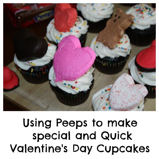 Using Peeps for Special Valentine's Day Cupcakes