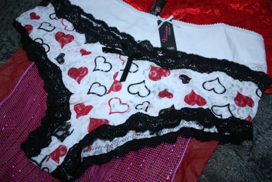 mesh heart panties