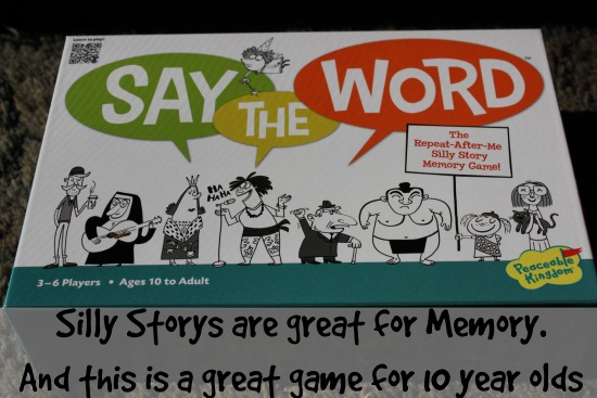 Great games for 10 year olds- Say the Word from Peaceable Kingdom