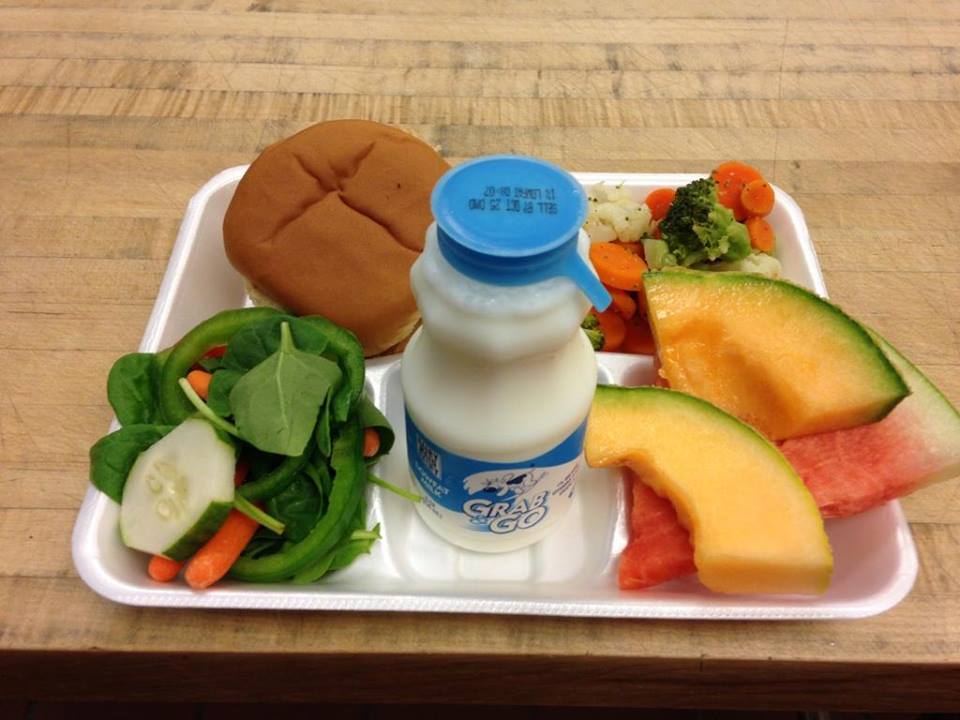 school lunch from an actual school