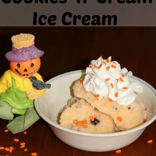 Make your own Creamsicle Cookies N Cream Ice cream - Perfect for a Halloween Treat