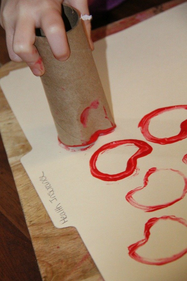 Valentines Day Stamp : Make Heart Stamp DIY Recycled Heart Stamp. Make the kids a Recycled toilet paper roll DIY heart Stamp. Perfect recycled craft