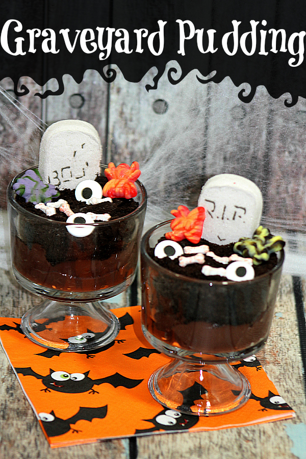 Want to make a Halloween dessert the kids will love? This graveyard pudding is great for a Halloween party or a spooky afternoon snack.