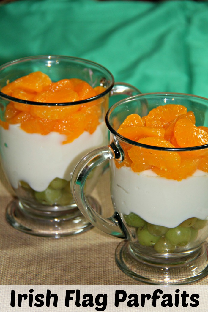 Irish Flag Parfaits to celebrate St. patrick's Day