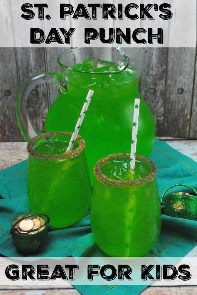 St. Patricks Day Punch, Perfect for a St. Patrick's Day party, Non alcoholic, Great for kids