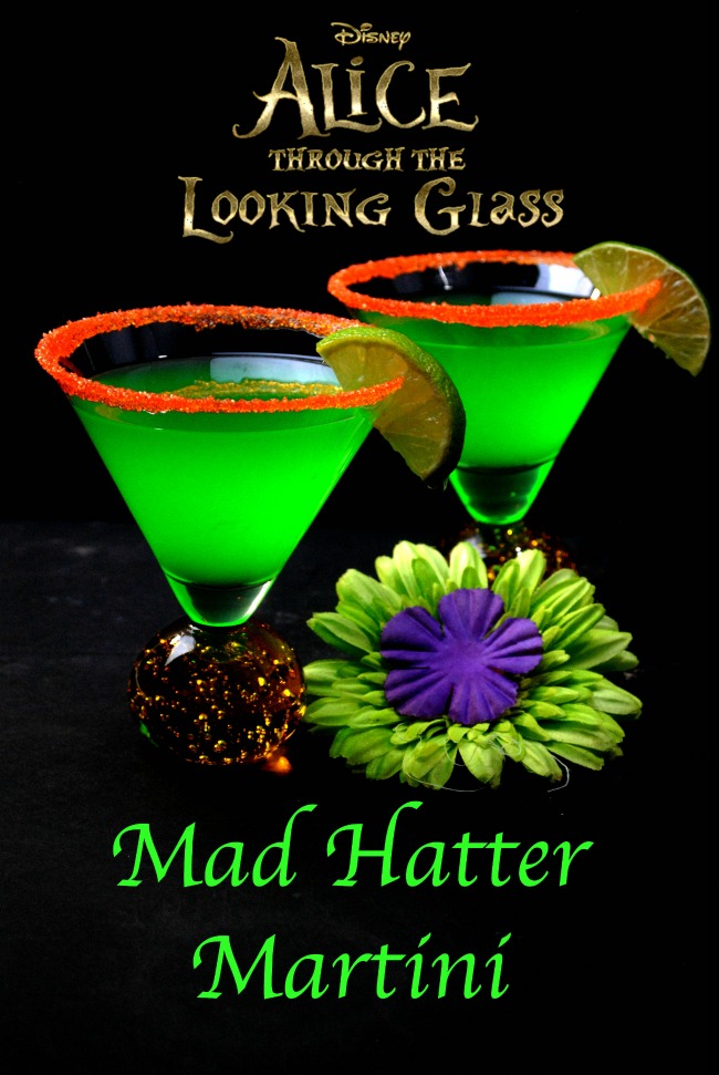 Mad Hatter Cocktail Martini - Alice Through The Looking Glass cocktail party idea
