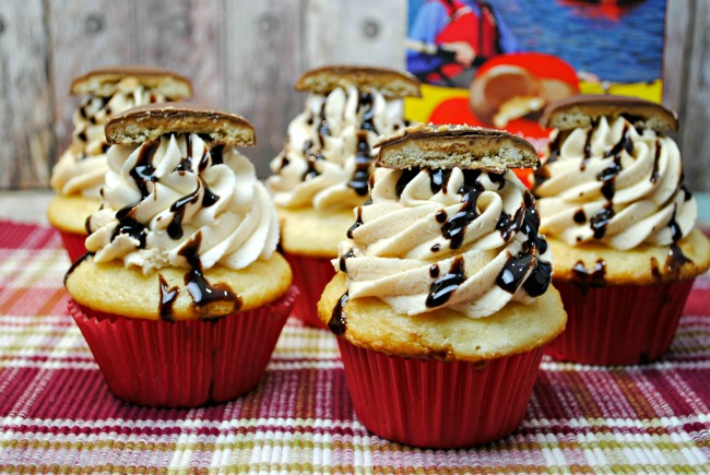 Tagalong Peanut Butter Cupcakes, tagalong girl scout cookies