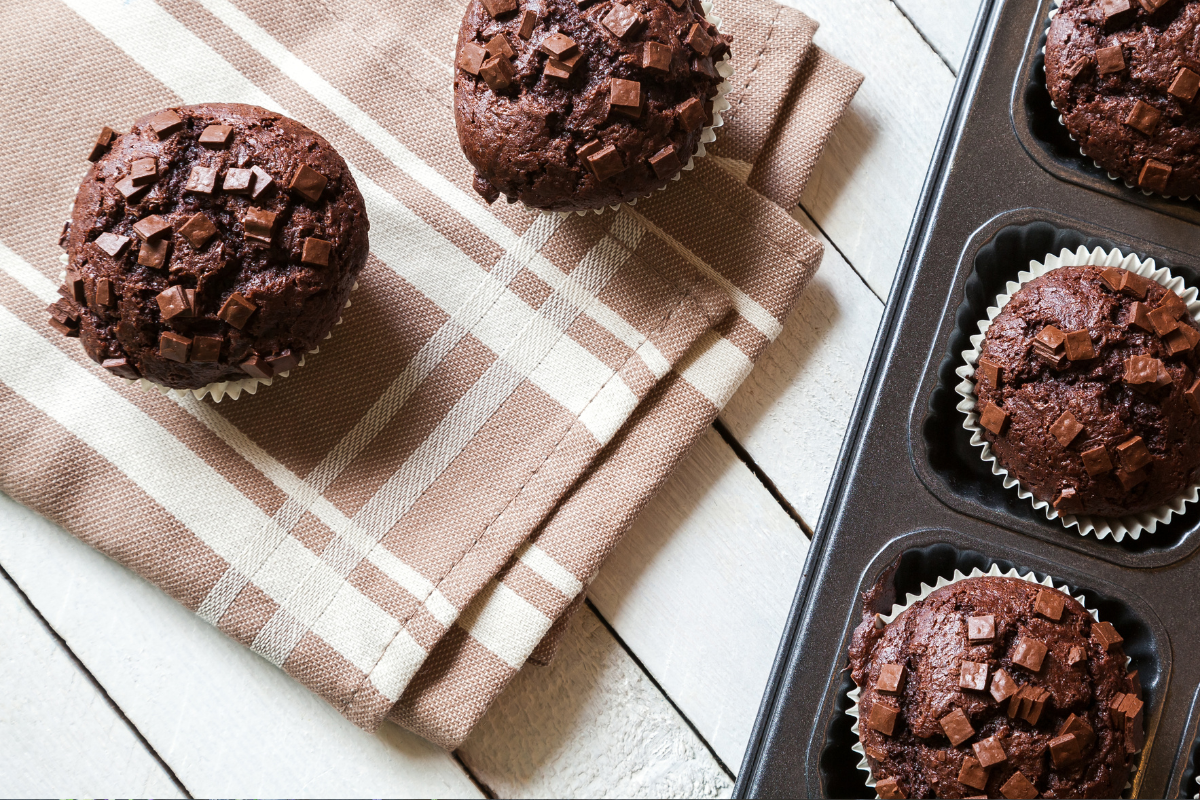 double chocolate muffins