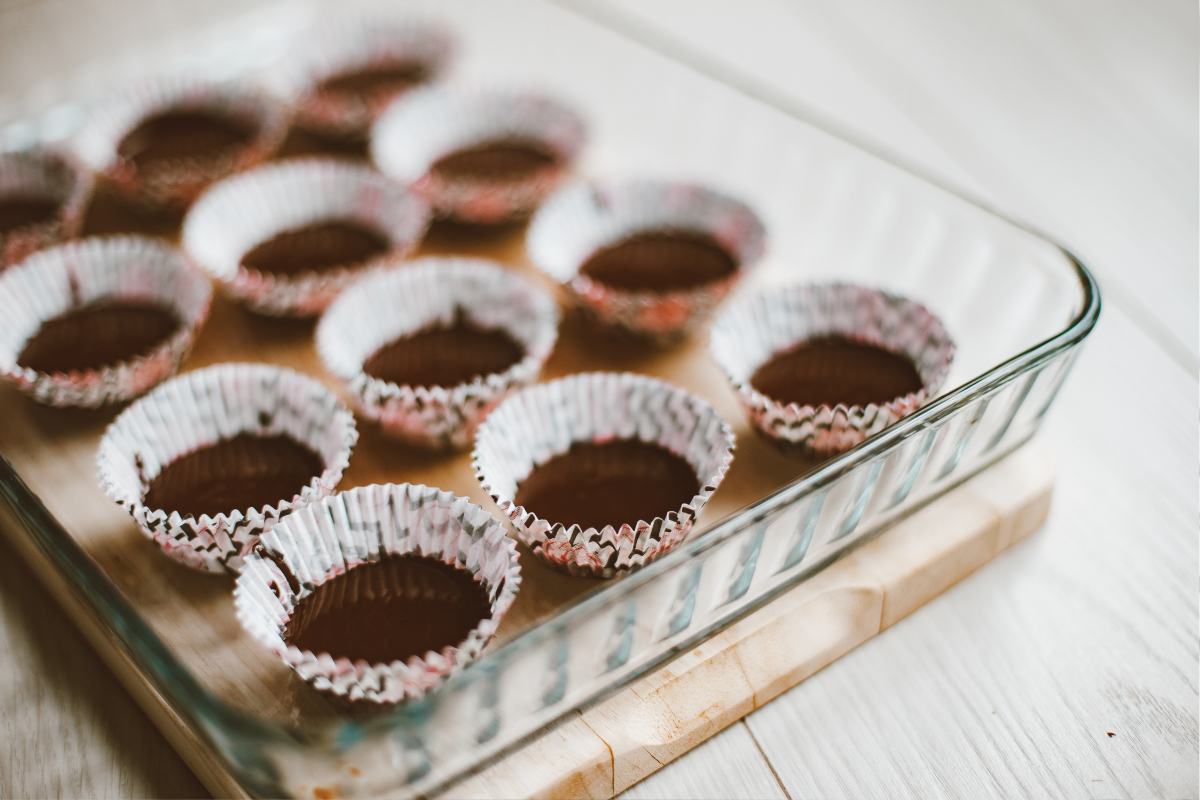 batter in muffin cups