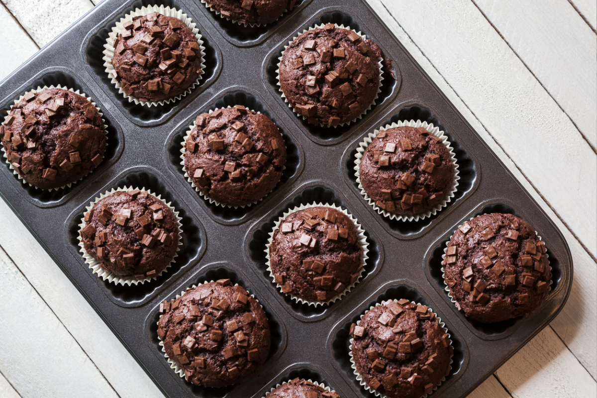 double chocolate muffins