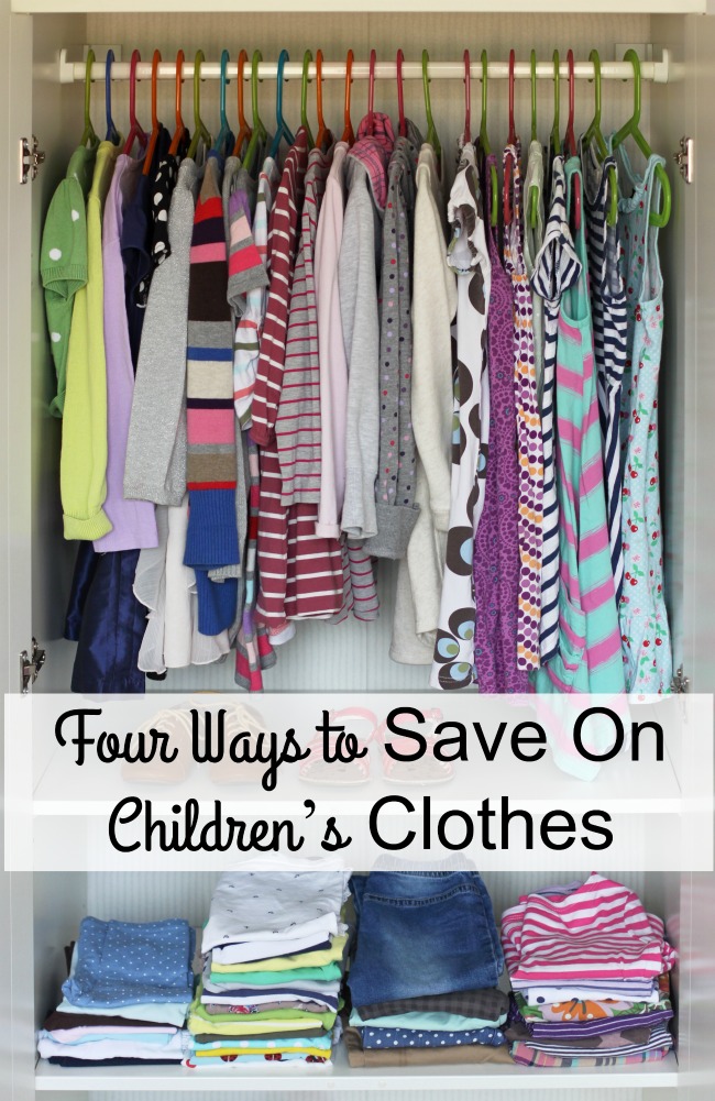 Four Ways to Save On Children’s Clothes There are many different ways to save money, from getting hand-me-downs from friends and family to shopping thrift and consignment stores.  If you’re in the market for kids’ clothes, use these four tips to maximize your budget — and save big money on clothes for your children.