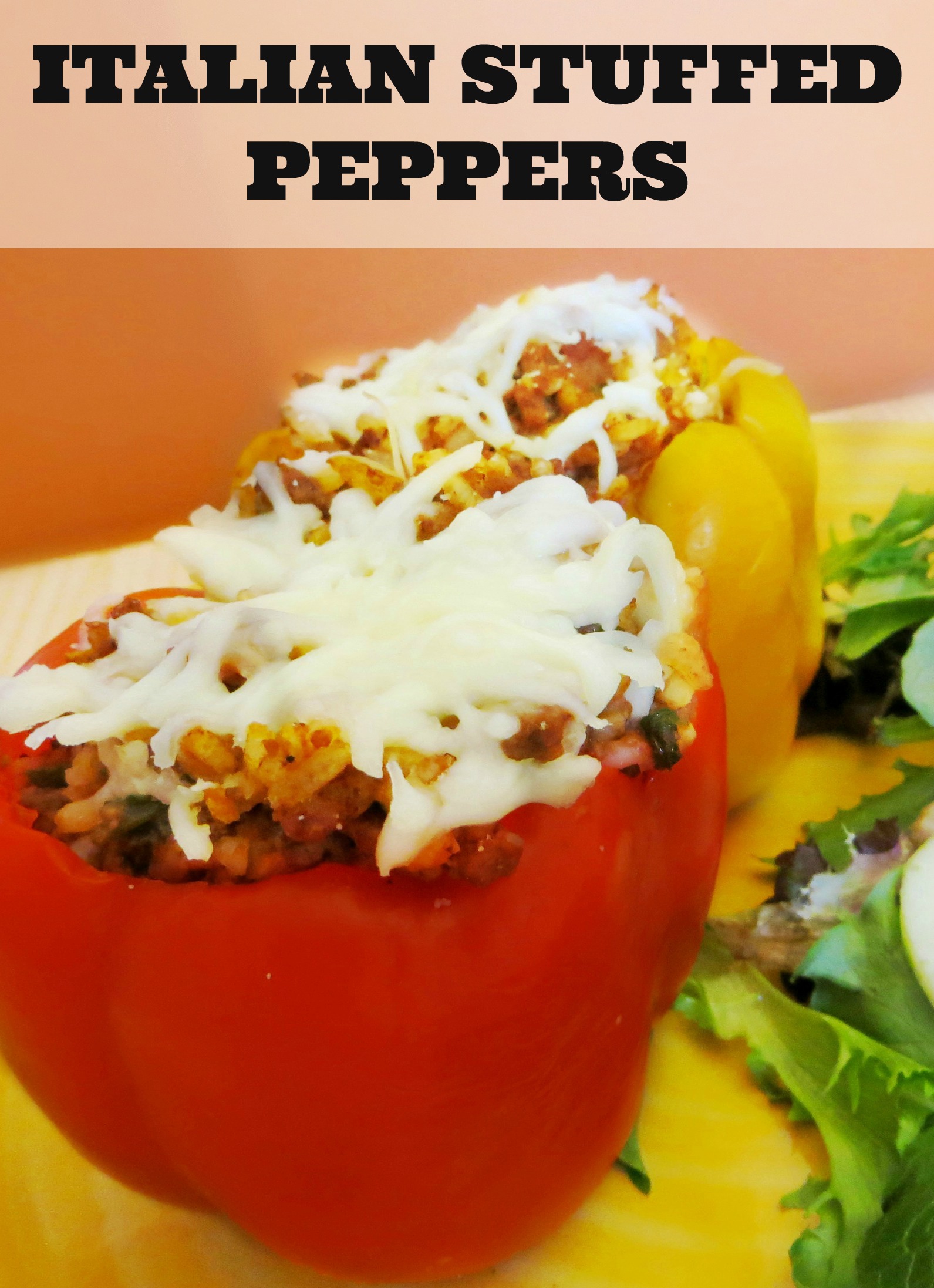Looking for a great stuffed pepper recipe? This recipe for stuffed peppers has all the healthy ingredients of stuffed peppers with an Italian twist.