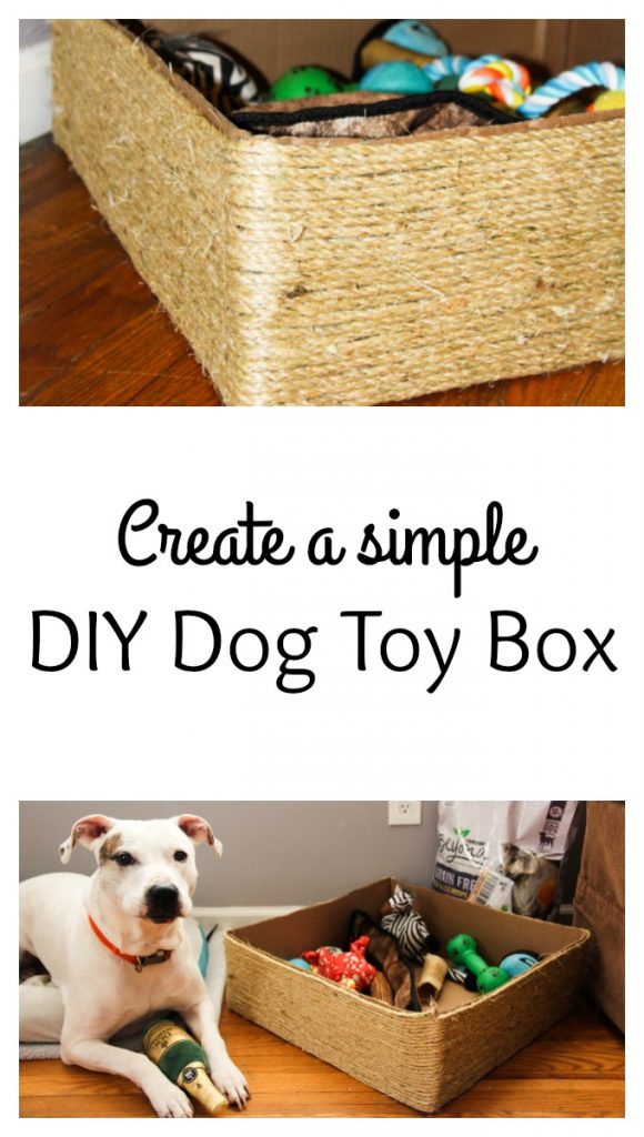 Have a spoiled dog with lots of toys? Make this simple dog toy box using rope, and a box. DIY a toy container that looks like it came from a pet store.