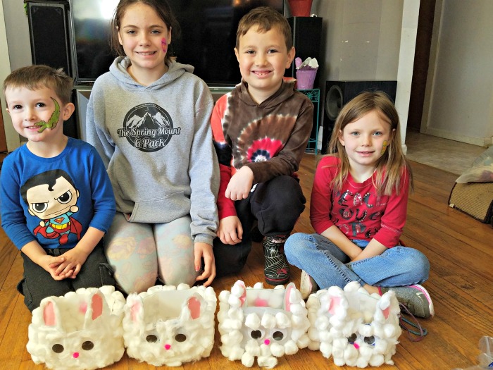 Create a simple Easter Bunny Basket the kids will love. With a few household items and an upcycled milk jug, this is a simple Easter craft for kids.