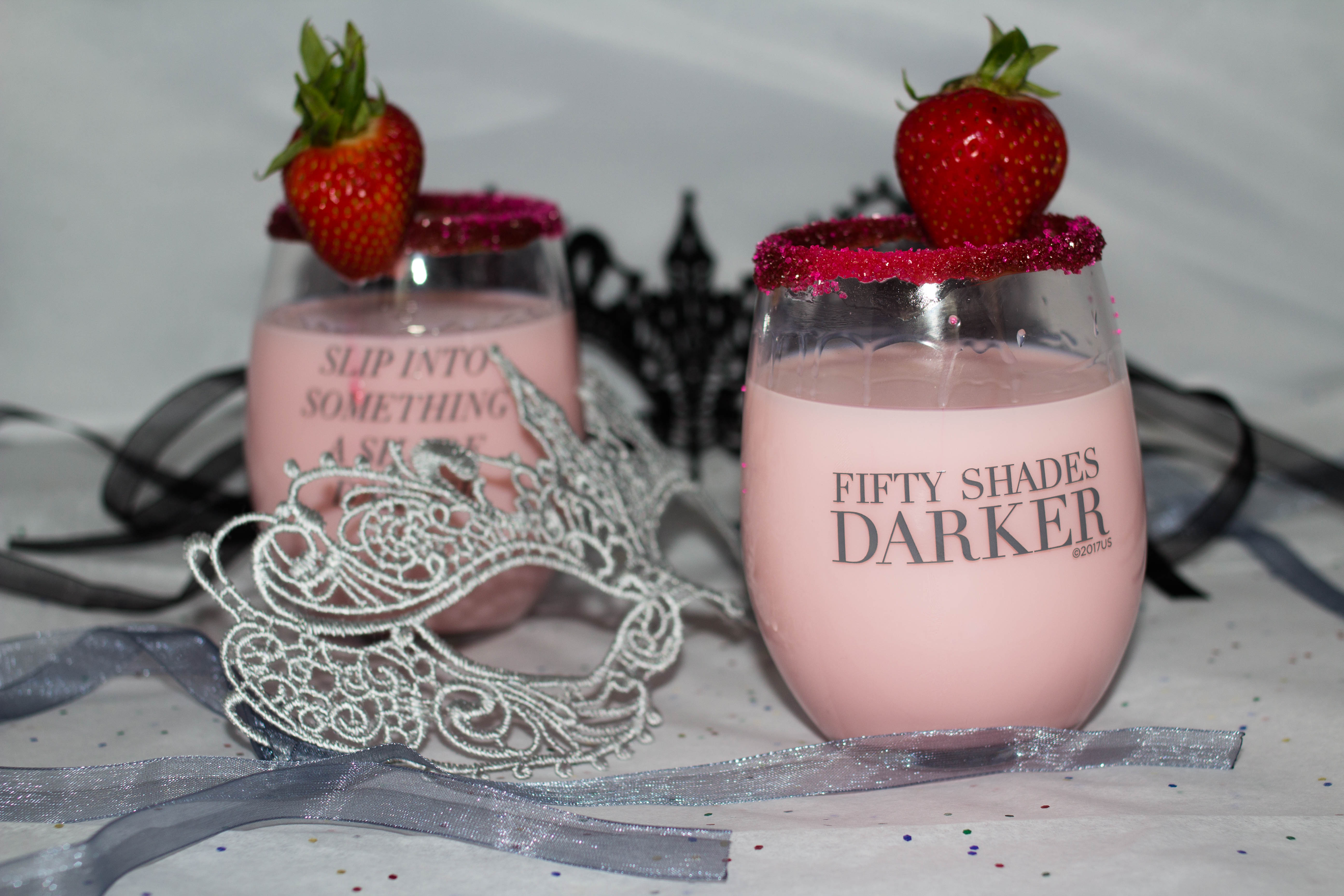 Indulge in a chocolate covered strawberry martini on your next girls night in. Get the girls together, watch Fifty Shades Darker and enjoy this sweet cocktail