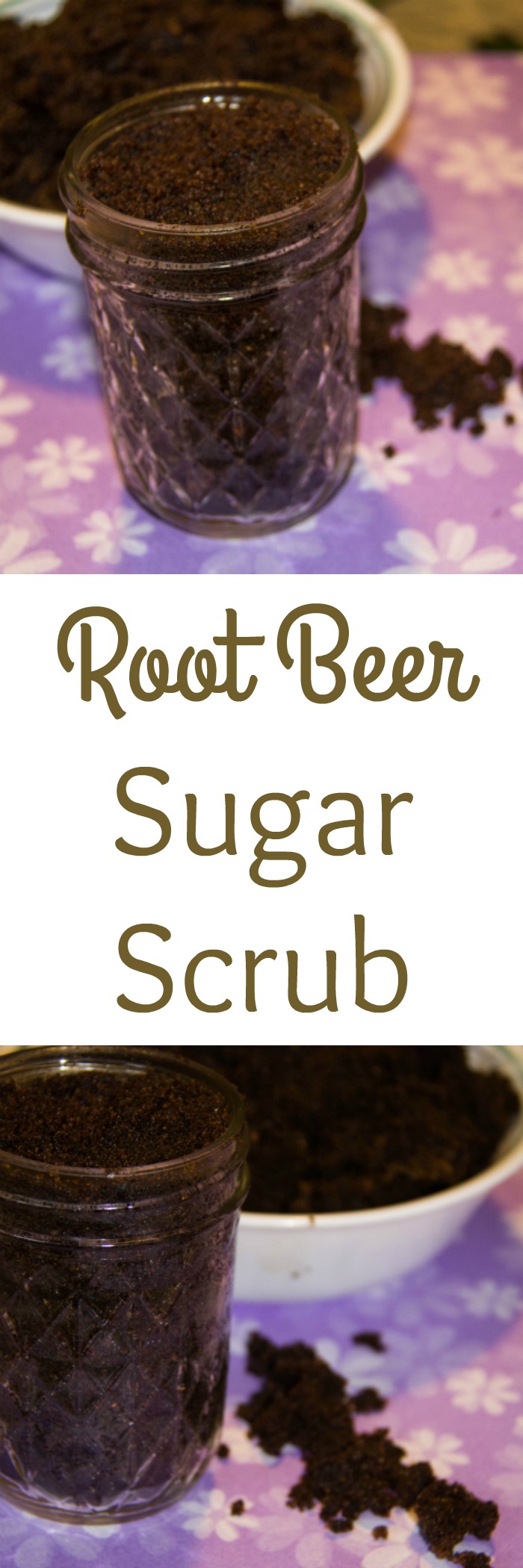 Looking to make a fun sugar scrub. Root Beer Sugar scrub is 3 ingredients, easy to make in 5 minutes and leaves your skin silky soft.
