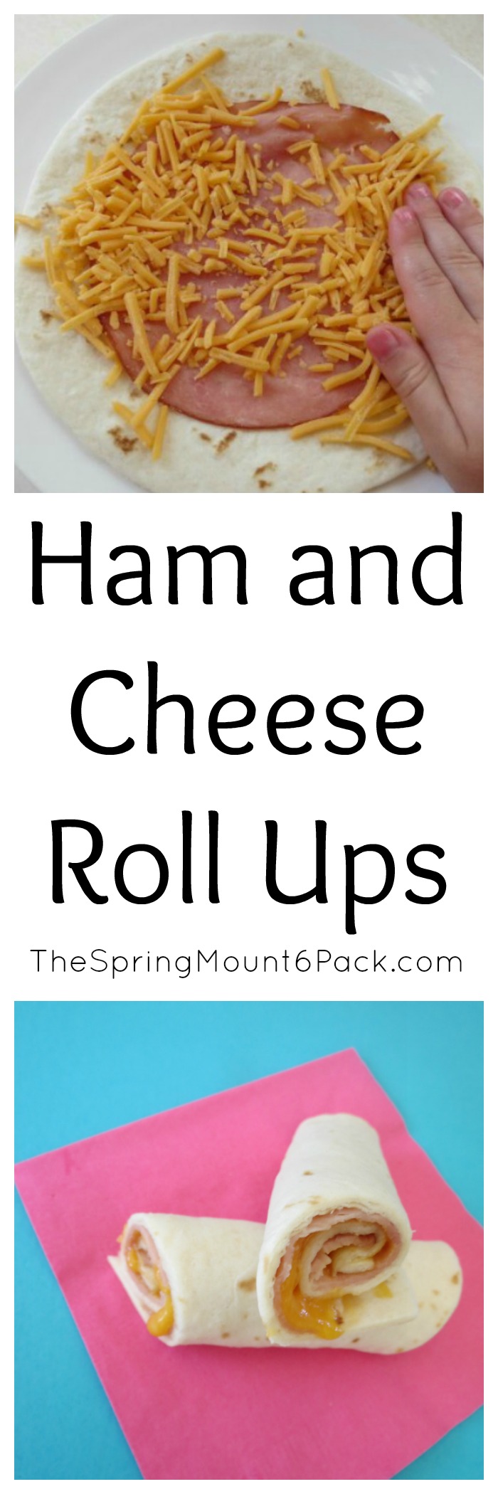Looking for a simple back to school lunch idea that can be made in no time. Ham and Cheese Roll Ups are perfect for a quick lunch idea.