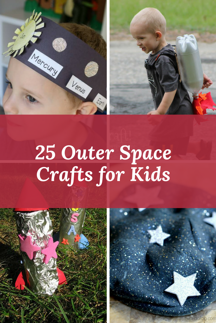 25 Outer Space Crafts for Kids. Do you have a budding astronomer, or are you trying to encourage more science interest in your child? These space crafts will get kids interested in space.