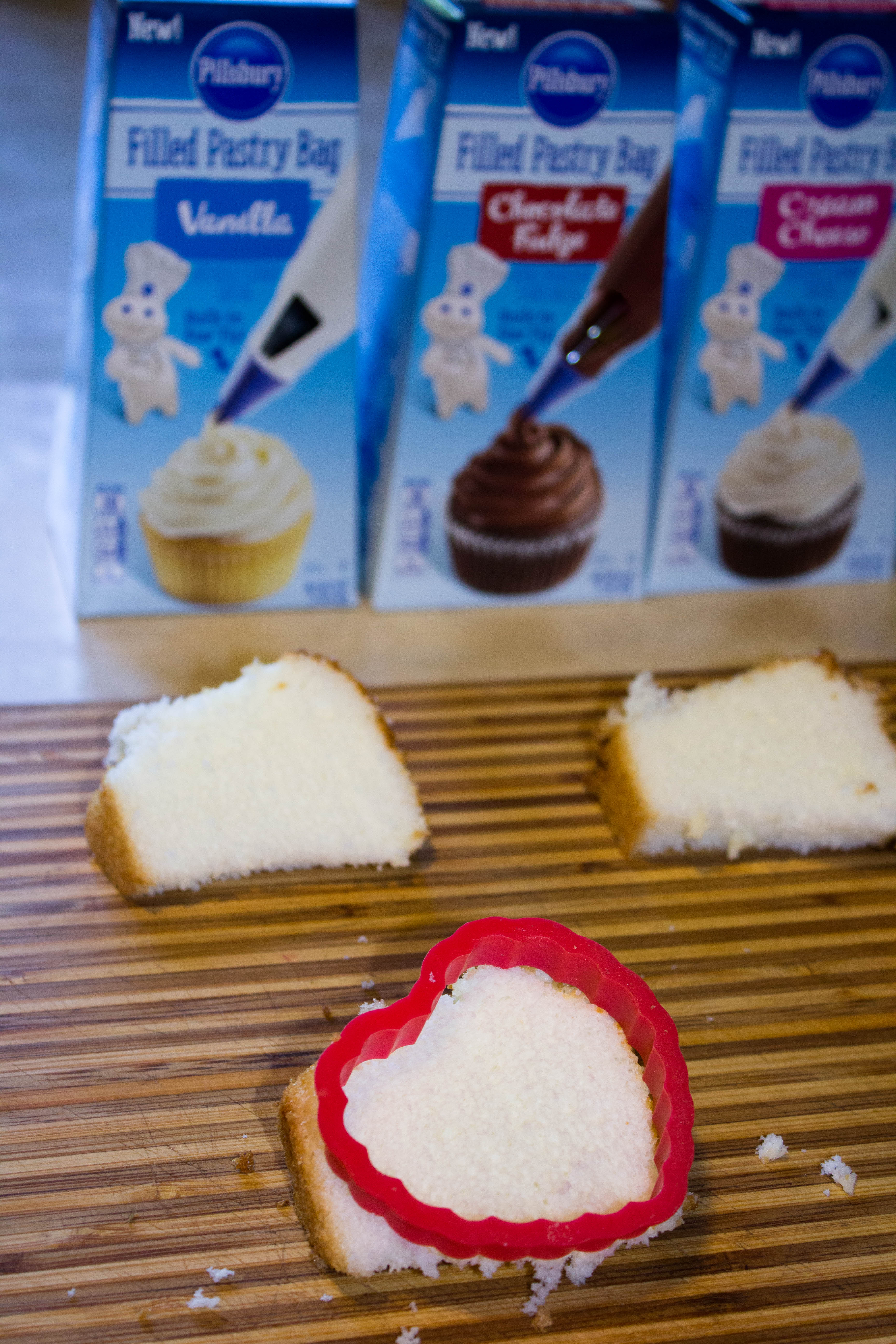 Heart Angel Food Cakes are a simple 5 minute dessert that only takes 3 ingredients. Perfect for week night dessert. 