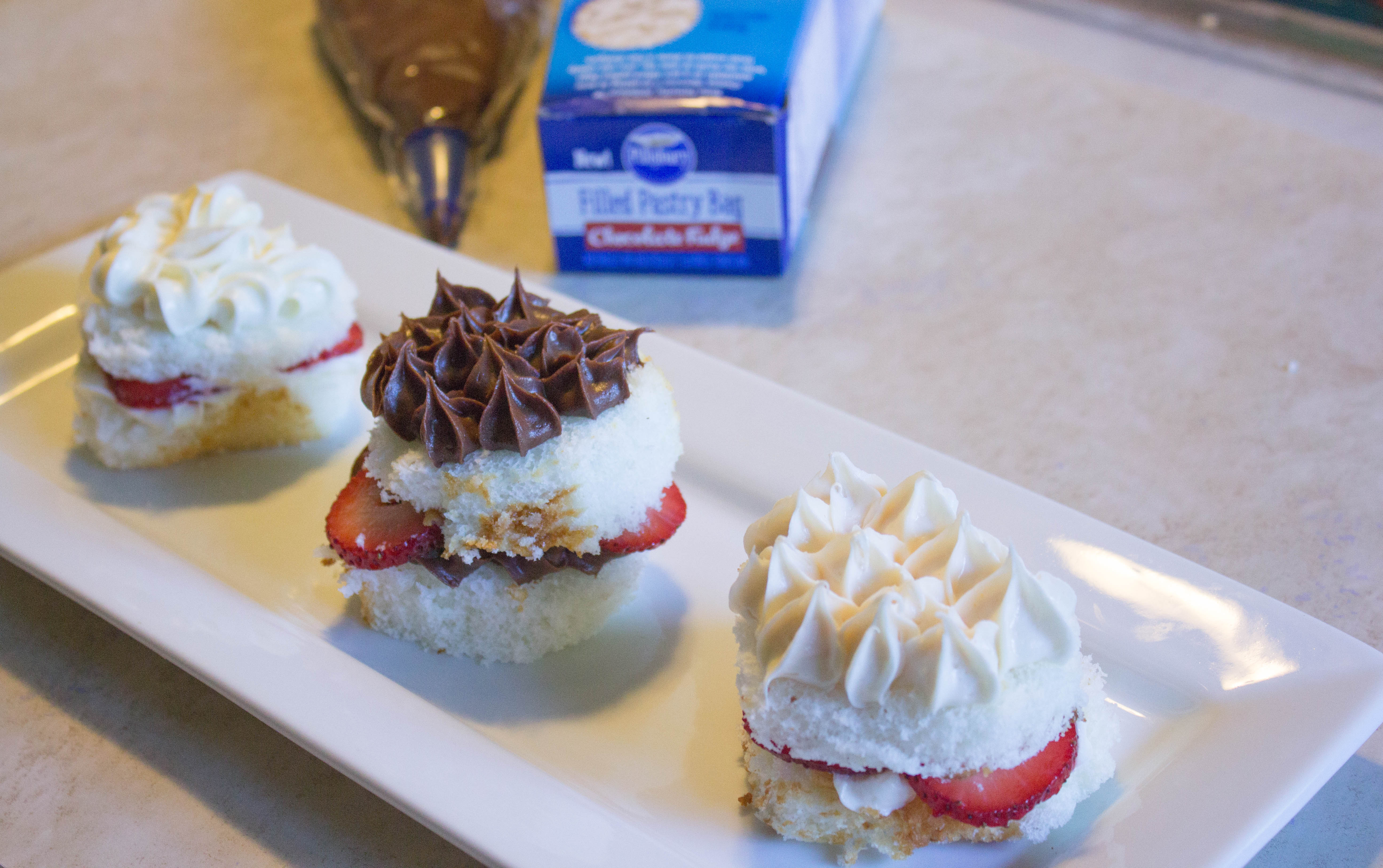 Heart Angel Food Cakes are a simple 5 minute dessert that only takes 3 ingredients. Perfect for week night dessert. 