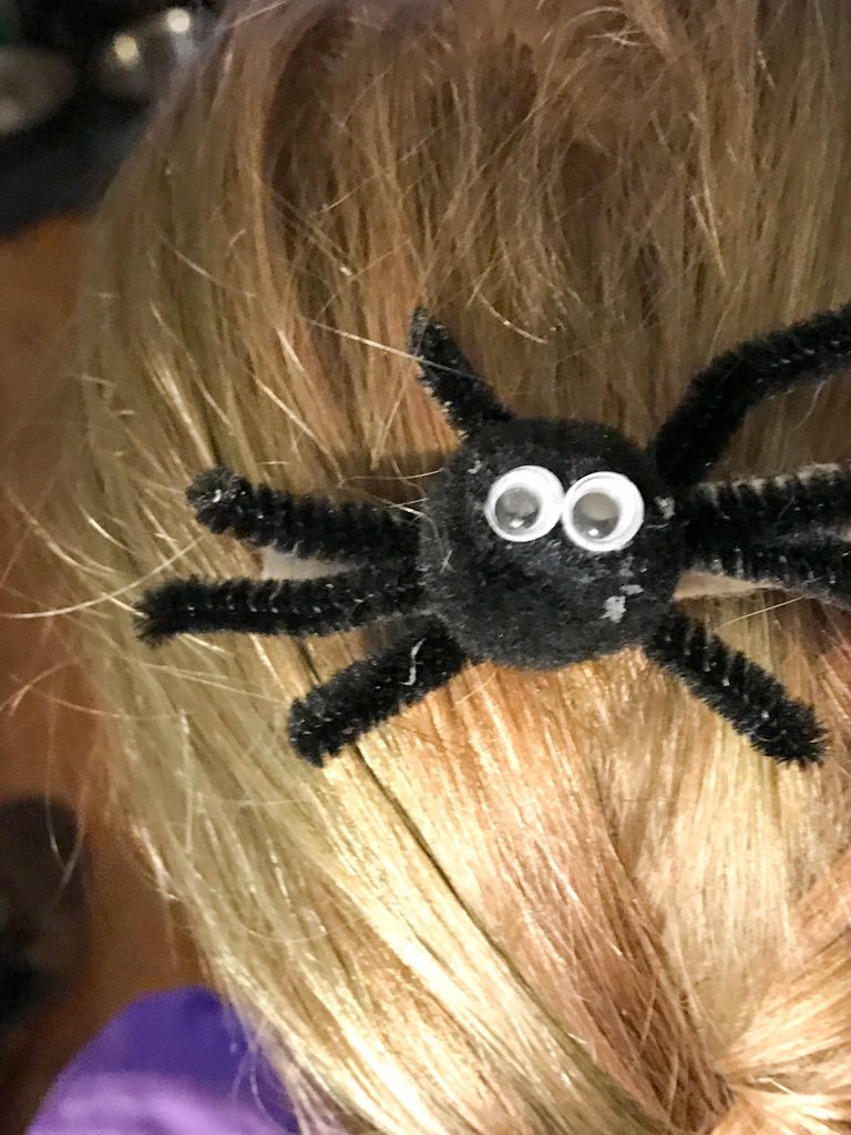 Halloween Hair Style Create a Simple Spider Hair Accessory