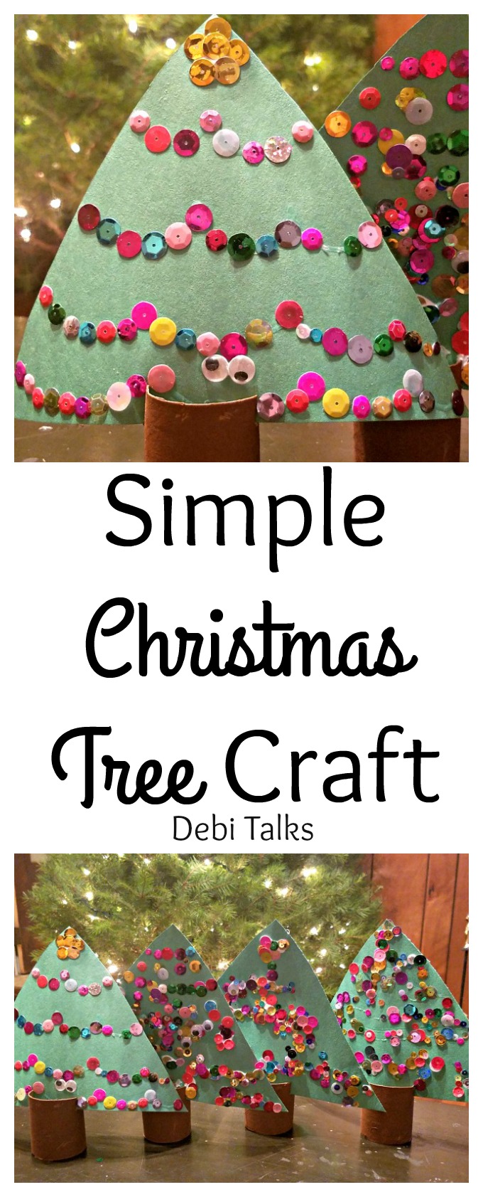 A quick and easy Christmas Tree craft that is perfect for kids of all ages. Recycle materials and use whatever you have on hand.