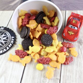 Ready to watch Disney's Cars 3? Make this simple Disney Cars Snack Mix and get ready to enjoy the movie. The kids will love it.