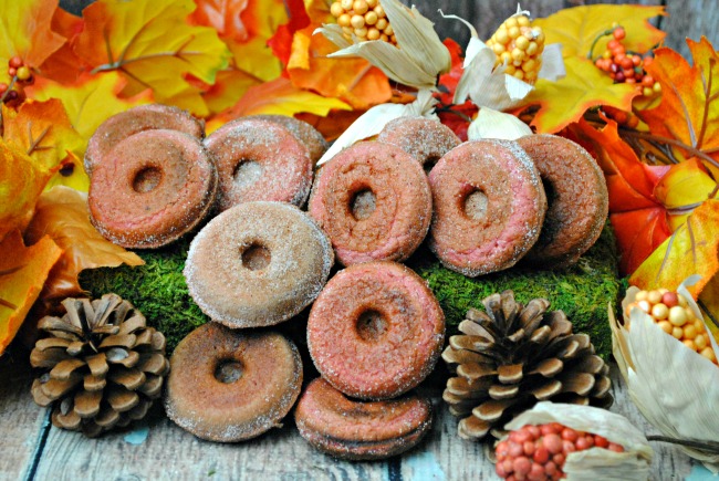 Apple Cider Donut Ingredients: 4 TBSP unsalted butter, melted and cooled ½ c apple cider 1 C flour 1 tsp baking powder ½ tsp cinnamon ¼ tsp nutmeg ¼ tsp salt ⅓ C sugar 1 egg, room temp These donuts are a delicious twist on an apple recipe. Using Apple Cider, the taste of these Apple Cider donuts is amazing. Making the donuts: Preheat oven to 425 degrees. In a double boiler, melt the butter. Remove from heat and stir in the apple cider. Set this aside. Add all of your flour, baking powder, nutmeg, and salt in a bowl, mix well. Transfer the butter mixture to a bowl, whisk in sugar and the egg, lightly beaten. When completely mixed together slowly begin to add this mixture (the wet mixture) to the flour bowl. Don't over stir, just ensure that all of your ingredients are well blended. Spray the mini donut pan with baking spray. Spoon in the batter until each is filled ½ way. Bake at 425 degrees for 5-6 minutes and springs back with a slight touch. Add the sugar and cinnamon in a bowl, stirring to mix, then pour into a clean salt shaker. While the donuts are still warm shake the sugar/cinnamon on each donut. Once slightly cooled remove from the donut pan placing on a wire rack to cool completely.