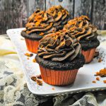 What to Do With Leftover Halloween Candy- Butterfinger Cupcakes are a way to use up Halloween candy or just add some delicious toppings.
