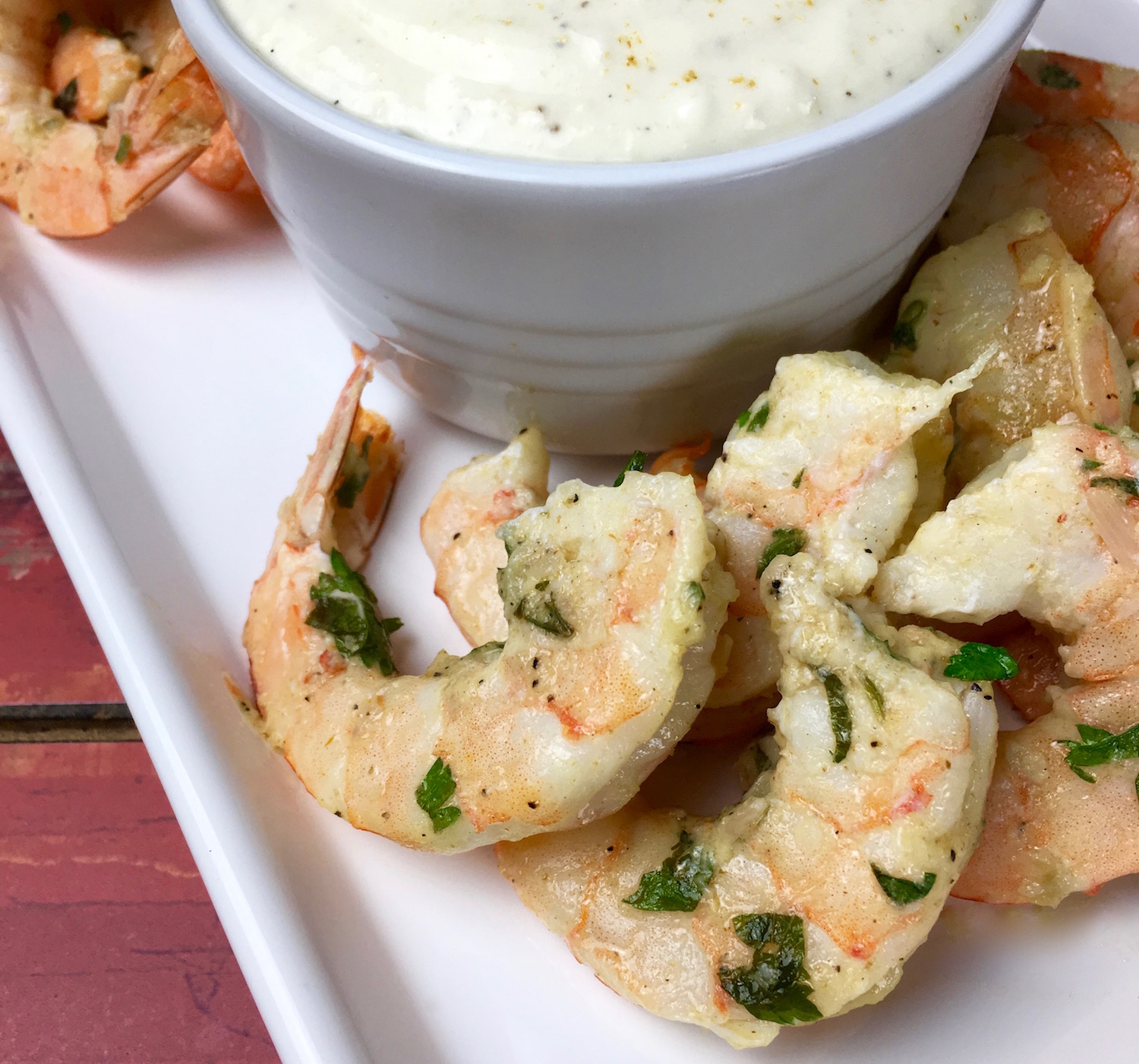 Looking for a delicious shrimp recipe? Try making this simply delicious Garlic Parmesan Shrimp. It is a fast weeknight dinner and everyone will love it. #shrimp #dinner 