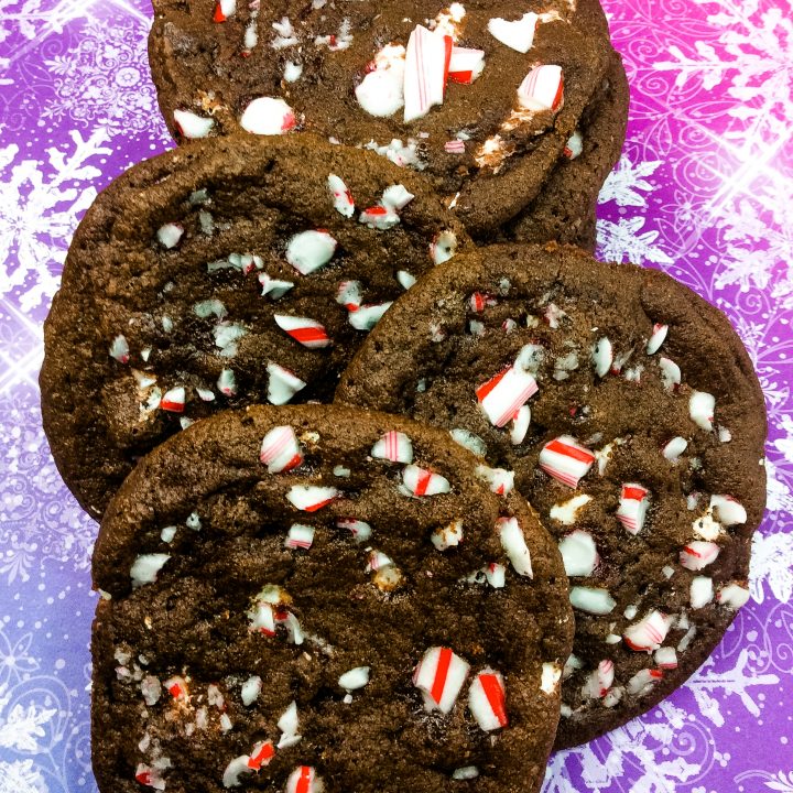 What would be better than Hot Chocolate Cookies that bake up soft, thick and tastes just like hot chocolate? Hot Chocolate cookies that are topped with chocolate chips and crushed candy canes. These Peppermint Hot Chocolate Cookies are perfect all season long.