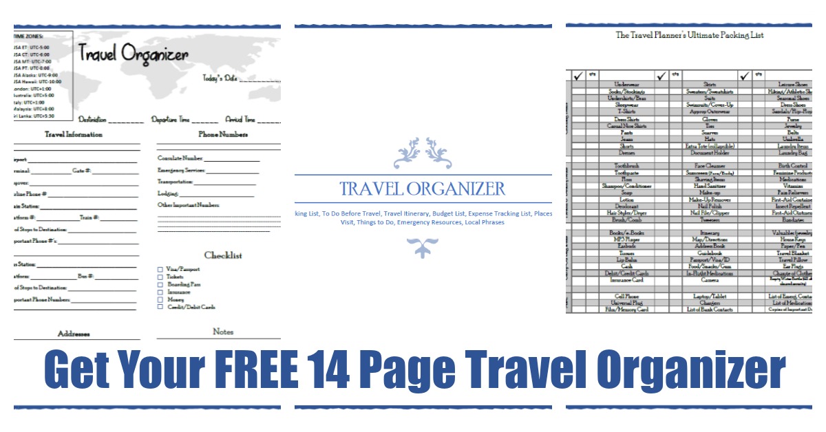 FREE Travel Organizer Printable Our WabiSabi Life