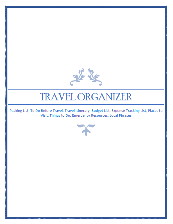 Planning your next trip? Download the FREE travel organizer printable to make planning your next trip easier. Filled with great #travel ideas. #travelorganizer #travelplanning