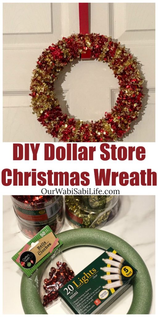 Beautiful Dollar Store Christmas Wreath Tutorial Our WabiSabi Life