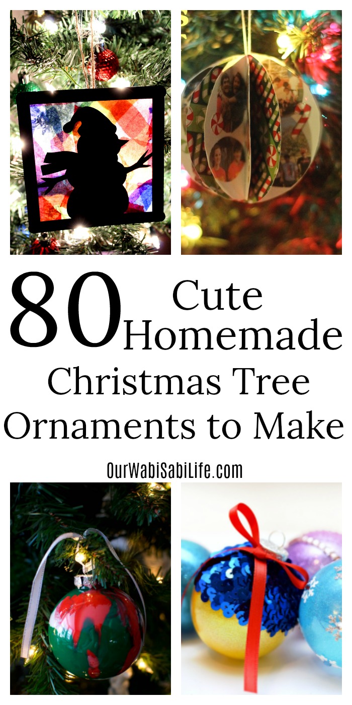 Looking for cute homemade Christmas tree ornaments to make? Here are 80 DIY Christmas ornaments that you can make this year.