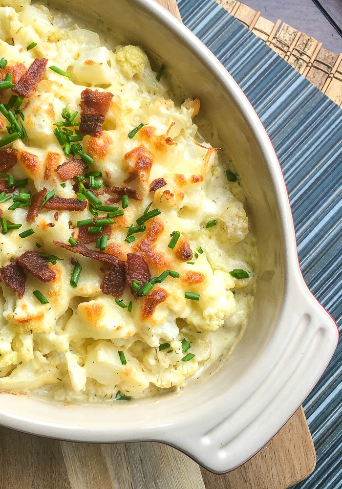 Loaded Cauliflower Bake Cauliflower Recipe Cauliflower Au Gratin