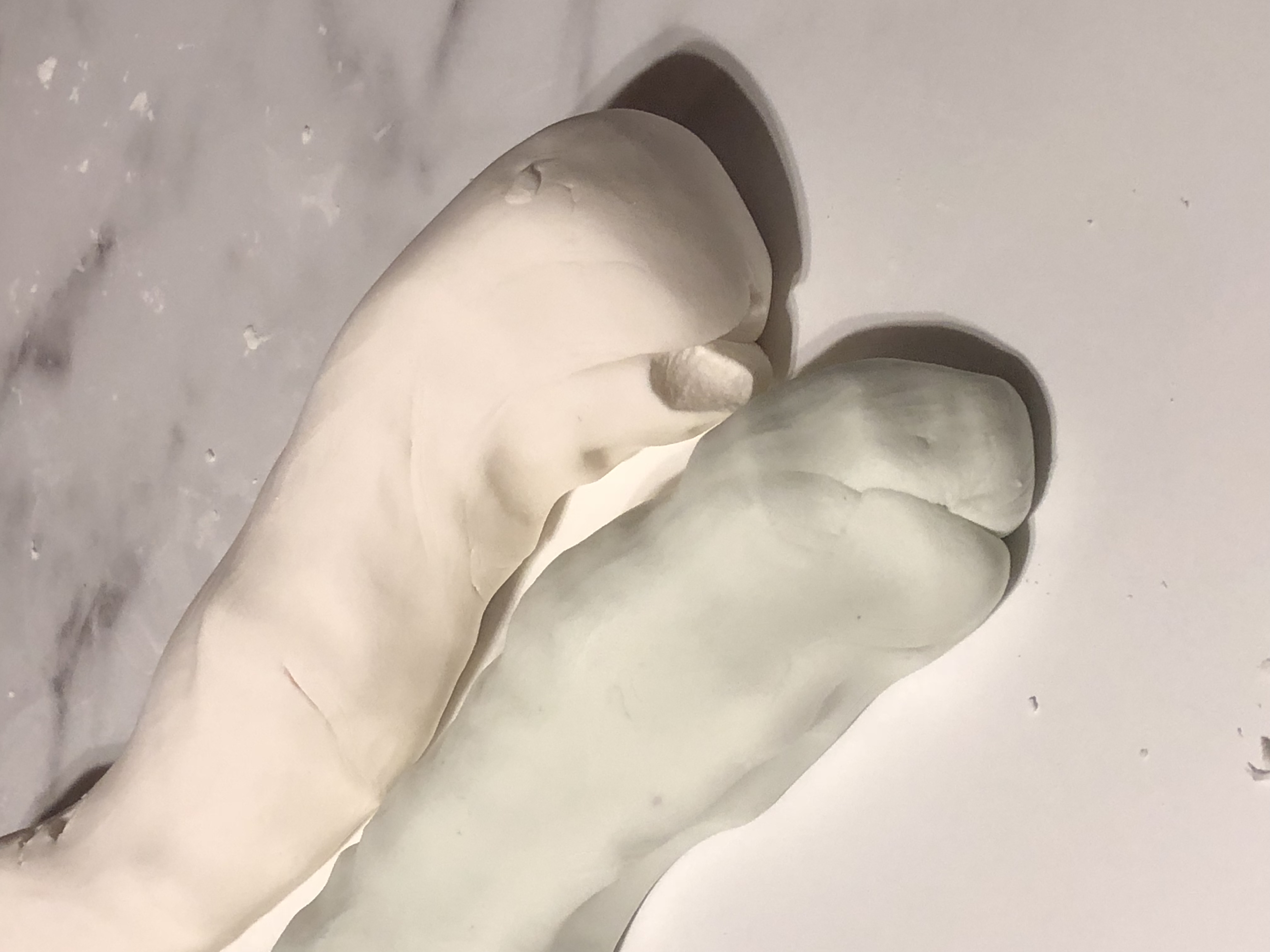 2 play dough logs